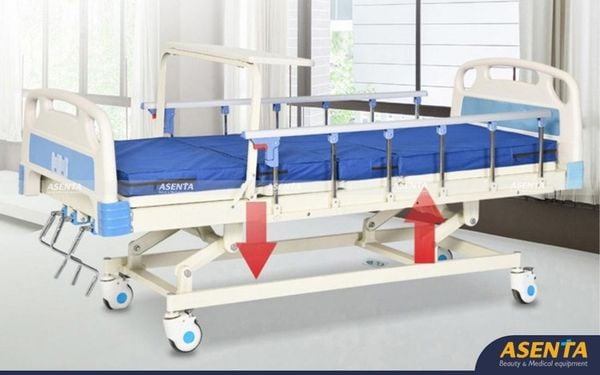 Chức năng nâng toàn giường bệnh nhân 3 tay quay A01-III