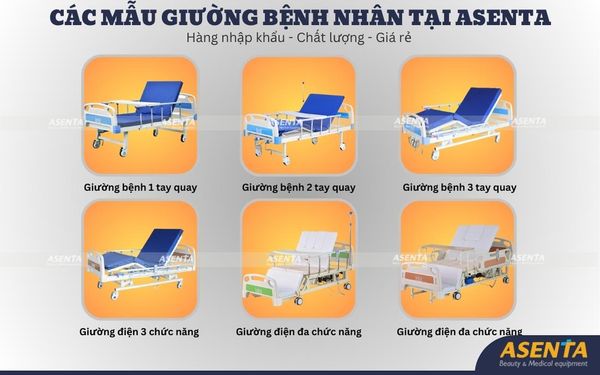 Các mẫu giường bệnh nhân bán chạy tại Asenta