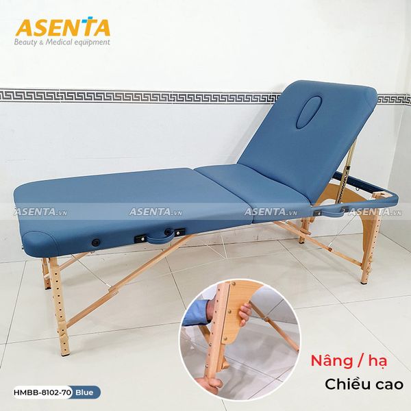Giường massage gấp gọn chân gỗ HMBB-8102-70