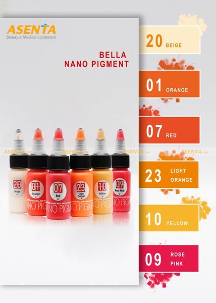 Mực phun môi Bella Nano Pigment đa dạng màu sắc
