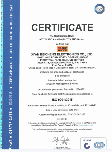 Thiết bị đo VICTOR đạt tiêu chuẩn ISO 9001