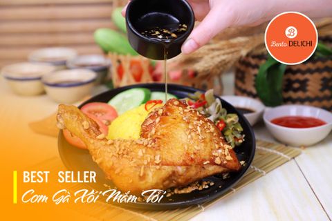 Thử ngay món Best Seller - Cơm Gà Xối Mắm Tỏi nhà Bento Delichi