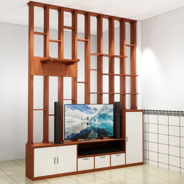 Trang trí căn hộ đẹp - lam gỗ phòng khách giá rẻ tại Q10