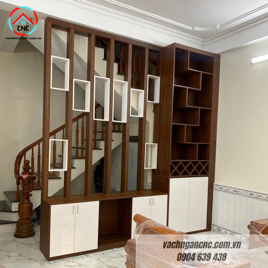 1001 cách trang trí cầu thang từ vách cnc-lam gỗ MDF