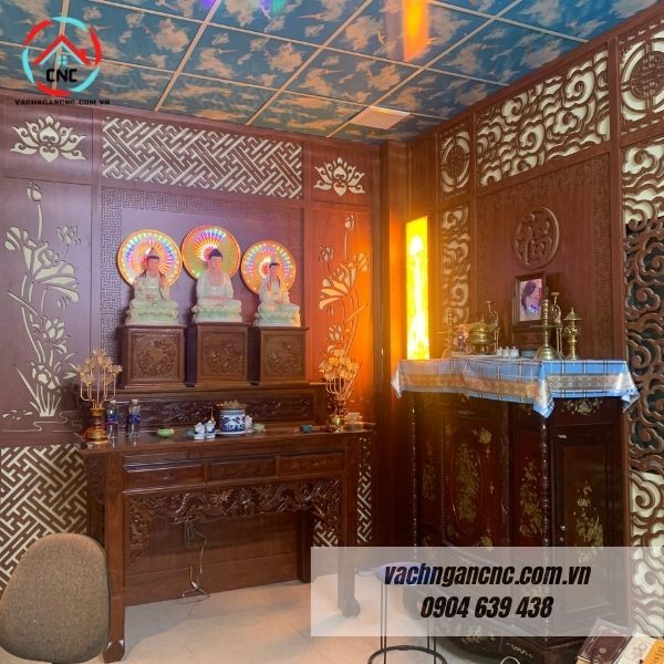 Vách ốp tường phòng thờ sự lựa chọn hoàn hảo cho không gian linh thiêng