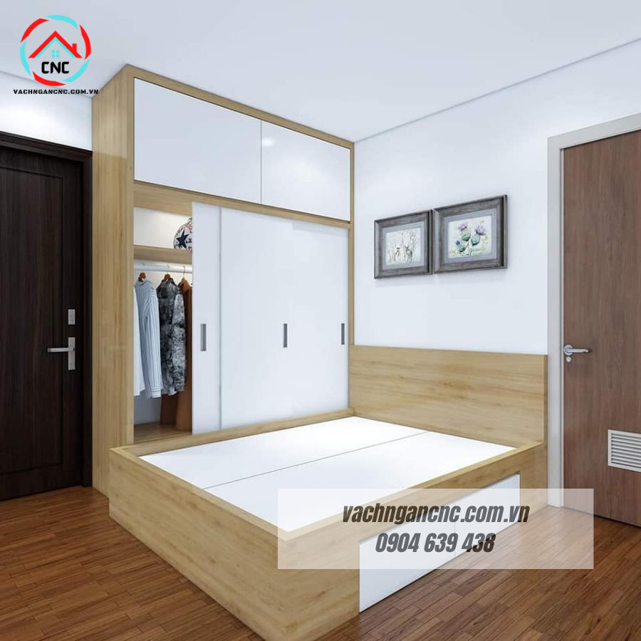 Top 50+ Mẫu tủ quần áo và giường gỗ công nghiệp MDF hiện đại