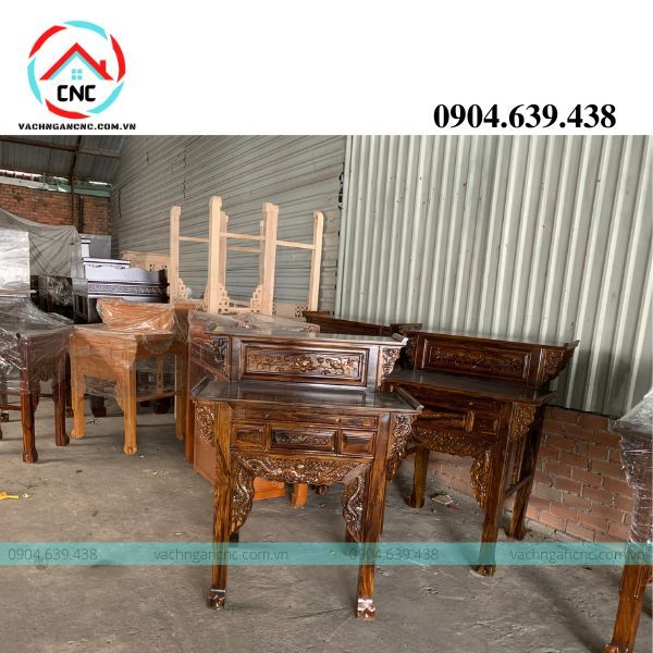 Những mẫu bàn thờ gia tiên đẹp phong thủy từ gỗ tự nhiên