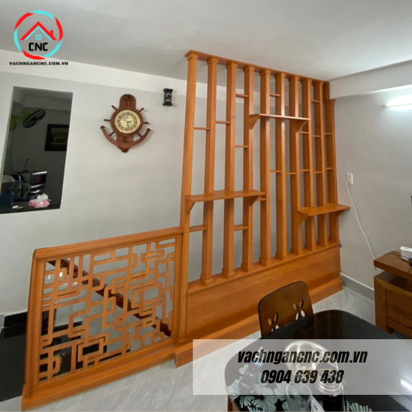 BTS 35+ thiết kế vách ngăn cầu thang phòng khách cnc đẹp