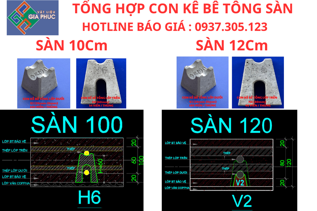 Con Kê Bê Tông Sàn 10Cm & 12Cm Siêu Rẻ Tại TpHCM