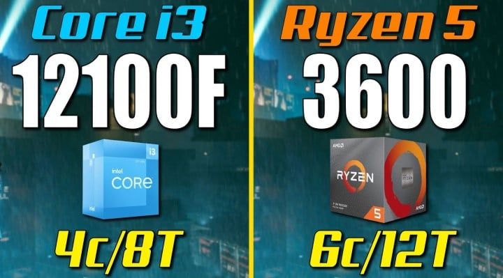 So sánh I3 gen 12100f vs Ryzen 5 3600 nên mua loại nào?