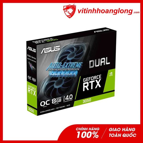 Card màn hình VGA Asus Geforce RTX 3050 8GB GDDR6 Dual OC Edition (DUAL-RTX3050-O8G)