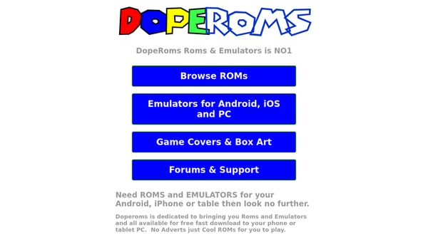 Web download game giả lập PS1 DopeROMs