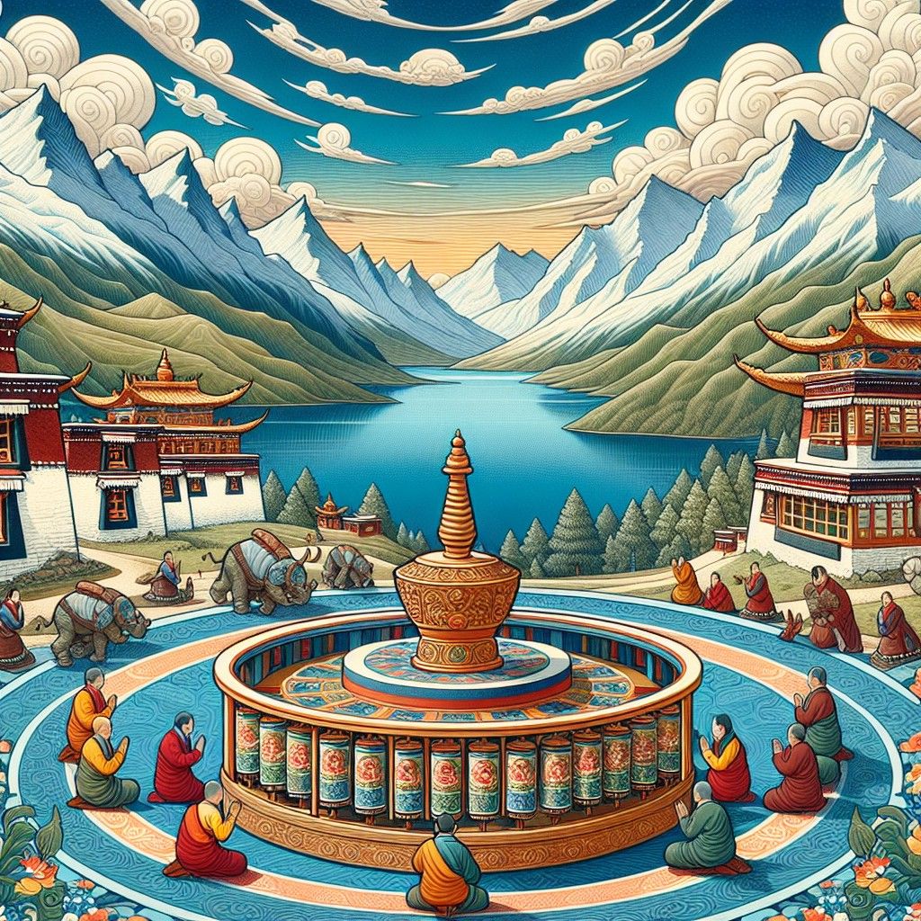 Kinh Luân – Biểu Tượng Luân Hồi và Lòng Thành Trong Phật Giáo Tạng