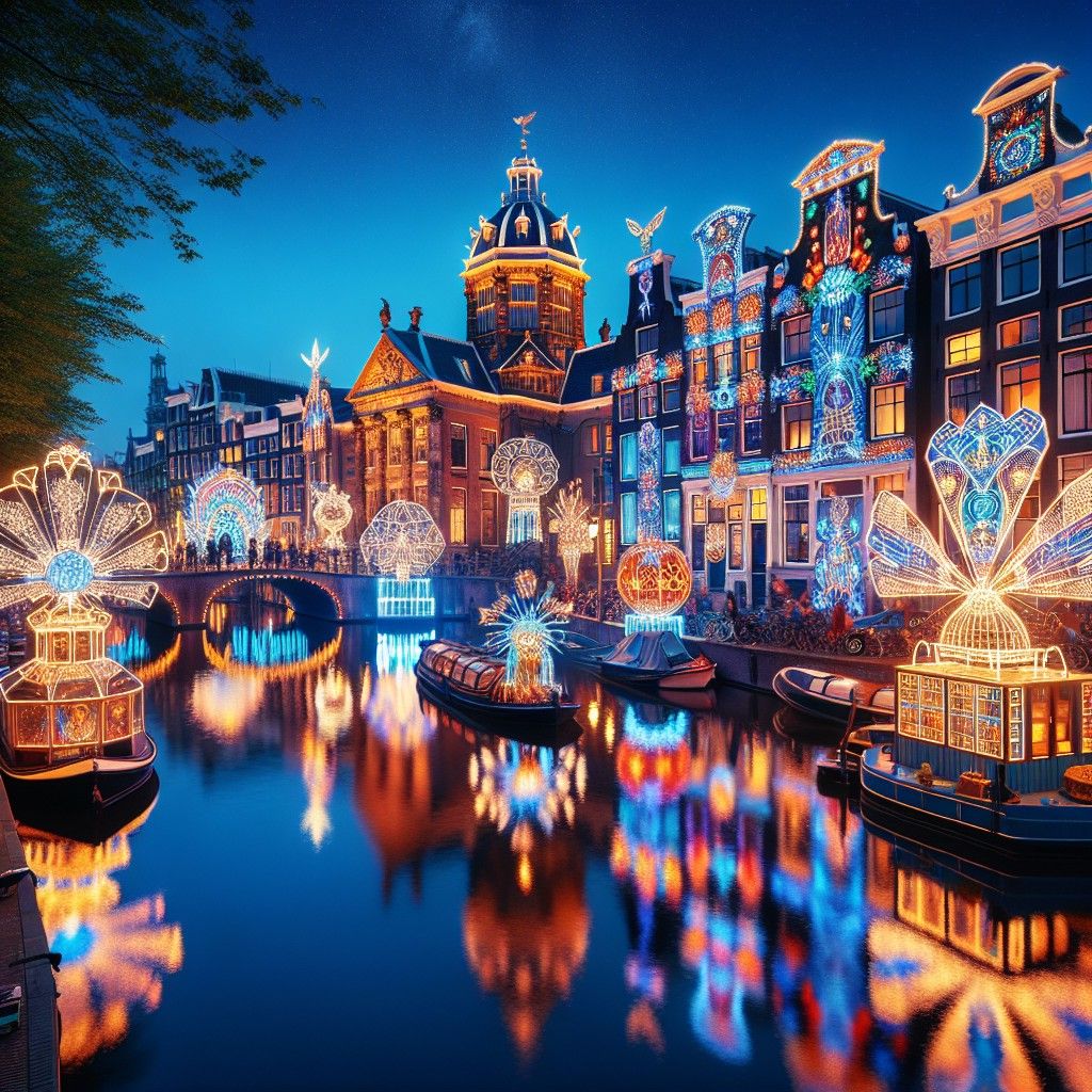 Lễ hội Amsterdam Light Festival: Ánh sáng kỳ diệu giữa lòng Amsterdam