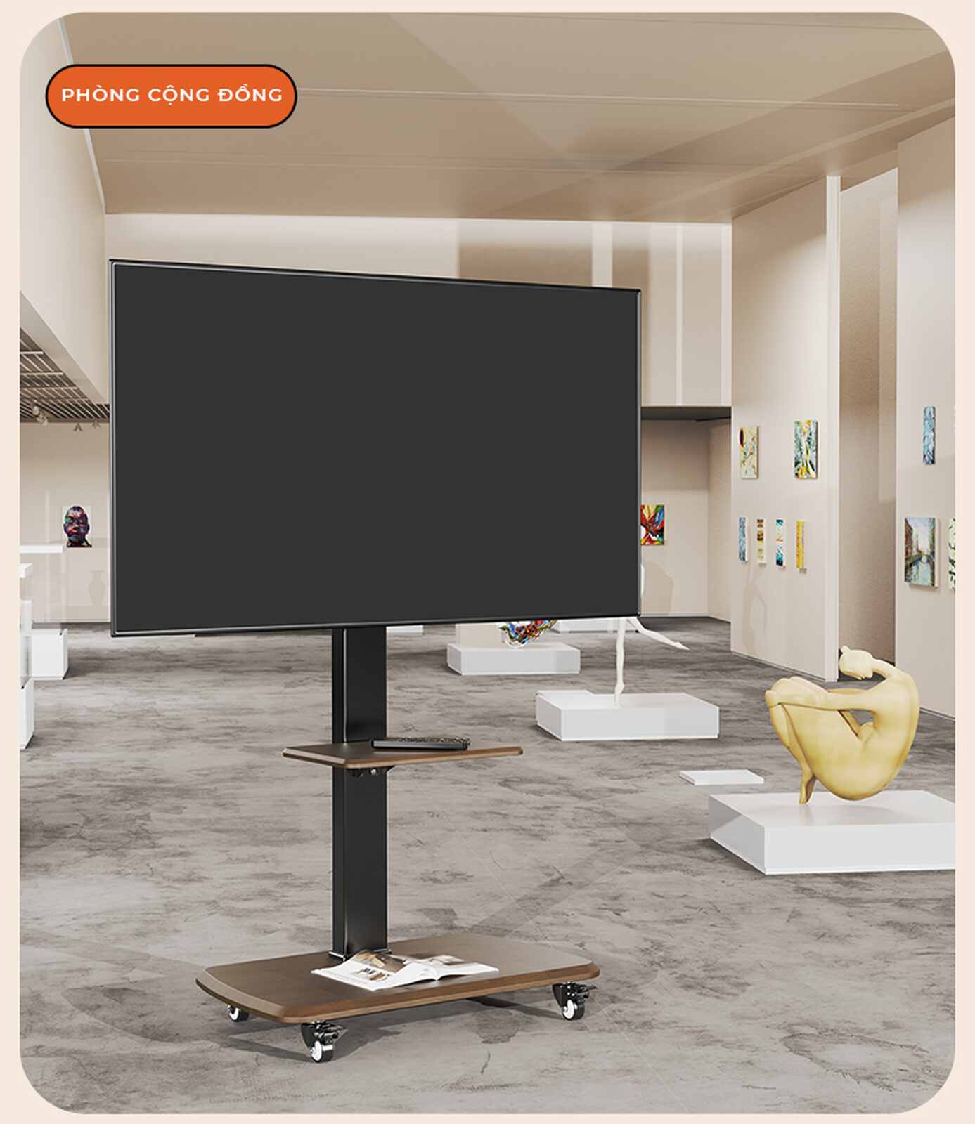 Kệ treo tivi di động cao cấp