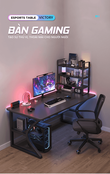 bàn gaming hiện đại, sang trọng GM67