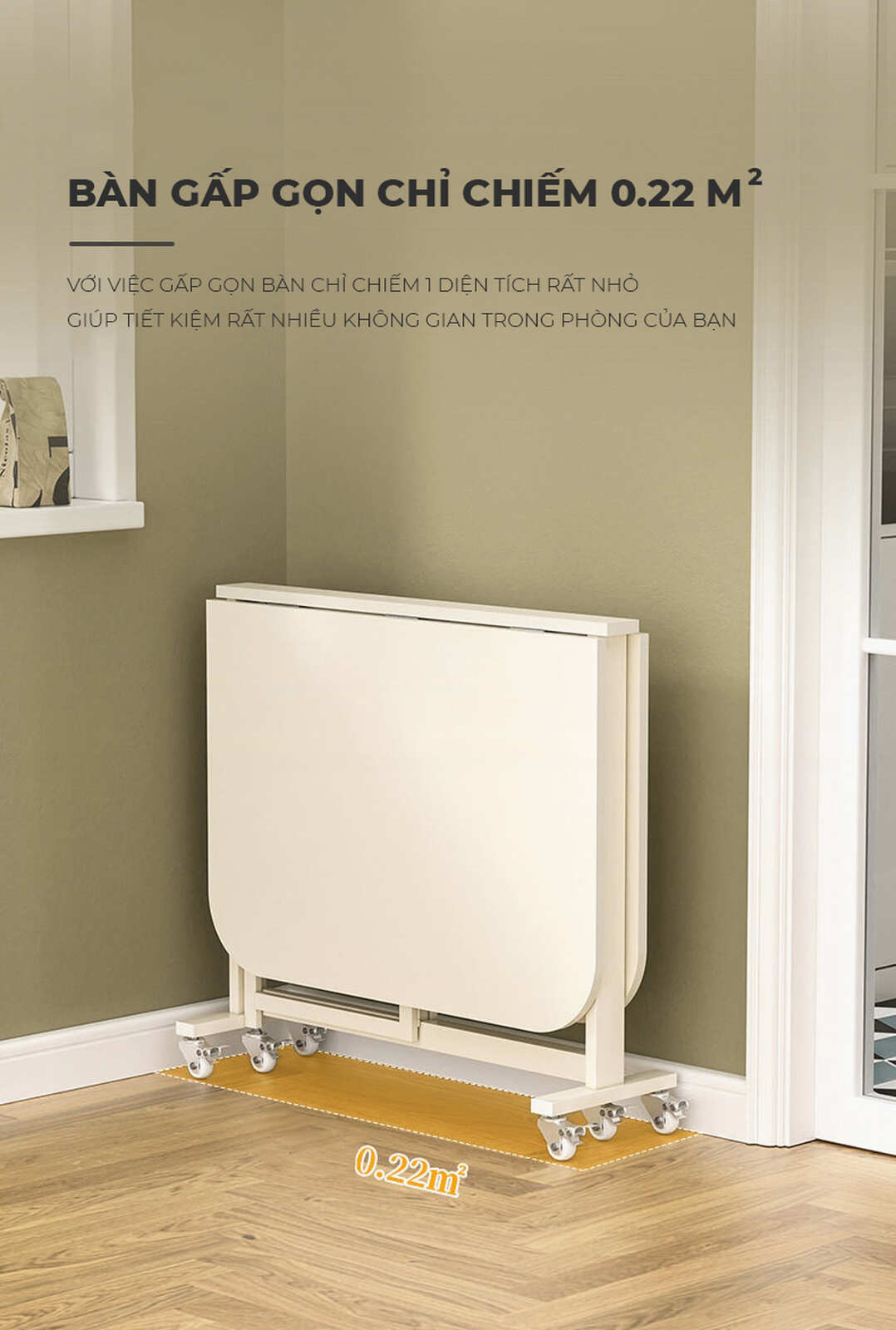 Bàn ăn thông minh gấp gọn GM194