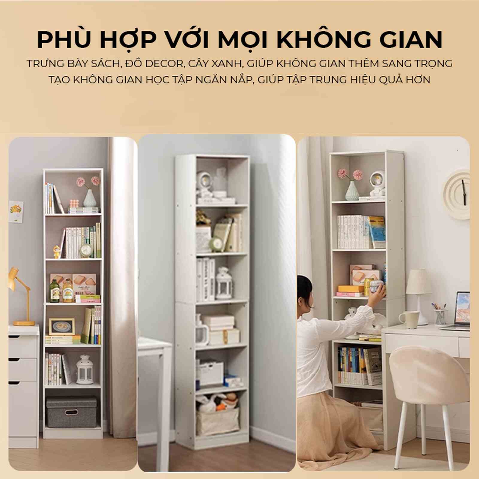 Kệ sách đứng tinh tế