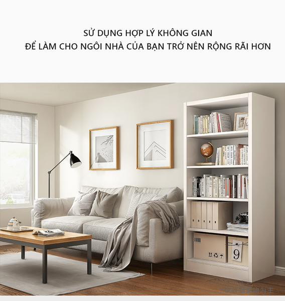 kệ sách gỗ đa năng 5 tầng