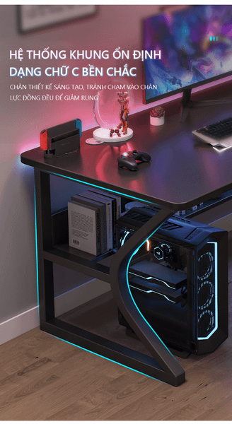 bàn gaming hiện đại, sang trọng GM67