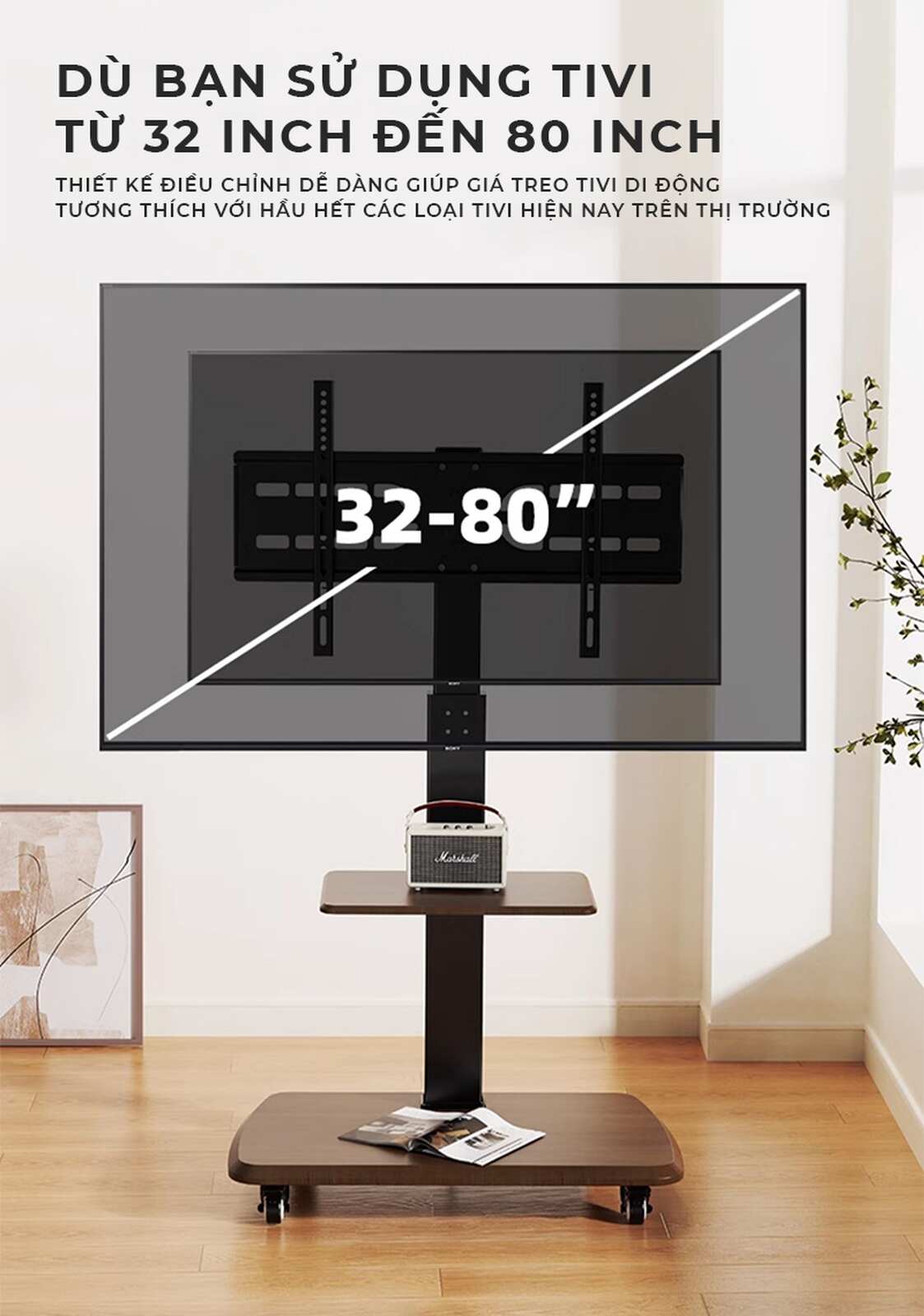 Kệ treo tivi di động cao cấp