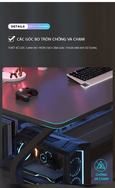 bàn gaming hiện đại, sang trọng GM67