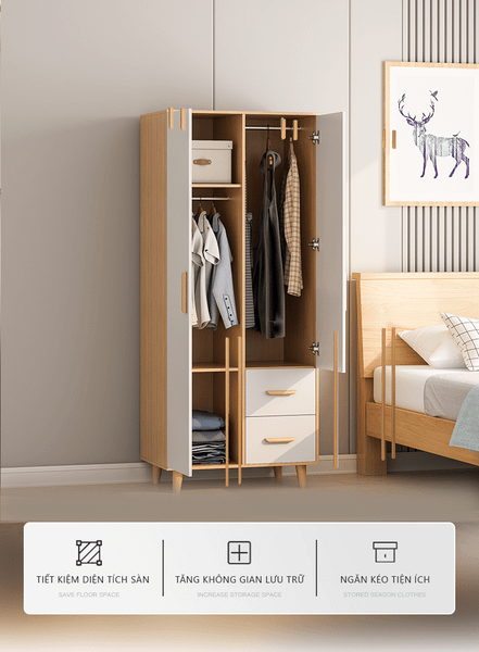 tủ quần áo thông minh gỗ MDF