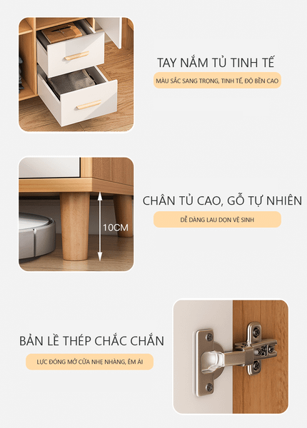 tủ quần áo thông minh gỗ MDF