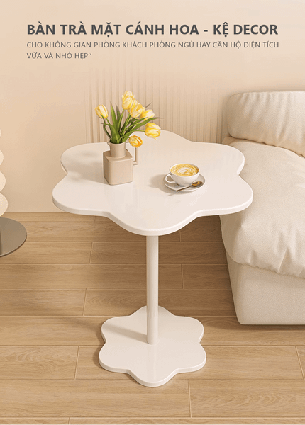 bàn trà hình cánh hoa