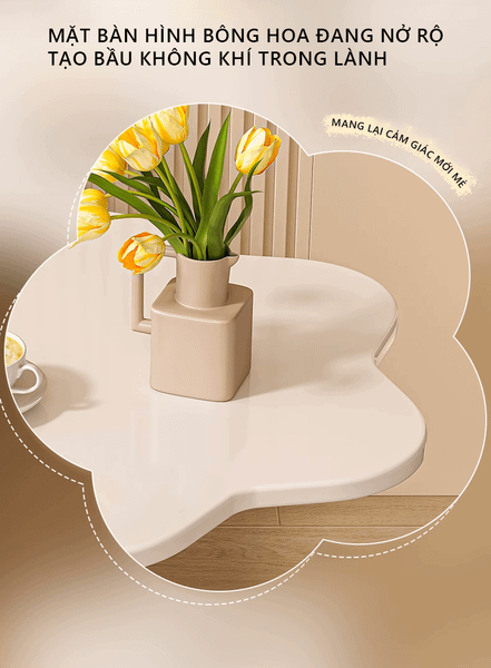 bàn trà hình cánh hoa