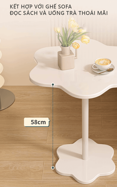 bàn trà hình cánh hoa