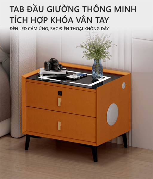 tab đầu giường bọc da