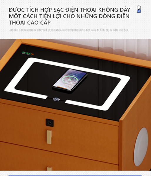 tab đầu giường bọc da