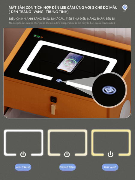 tab đầu giường bọc da