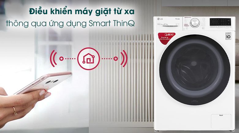 công nghệ smartthing Máy giặt LG AI DD Inverter 8.5 kg FV1408S4W