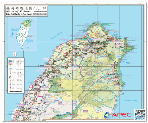 Bản đồ du lịch Miền Bắc Đài Loan