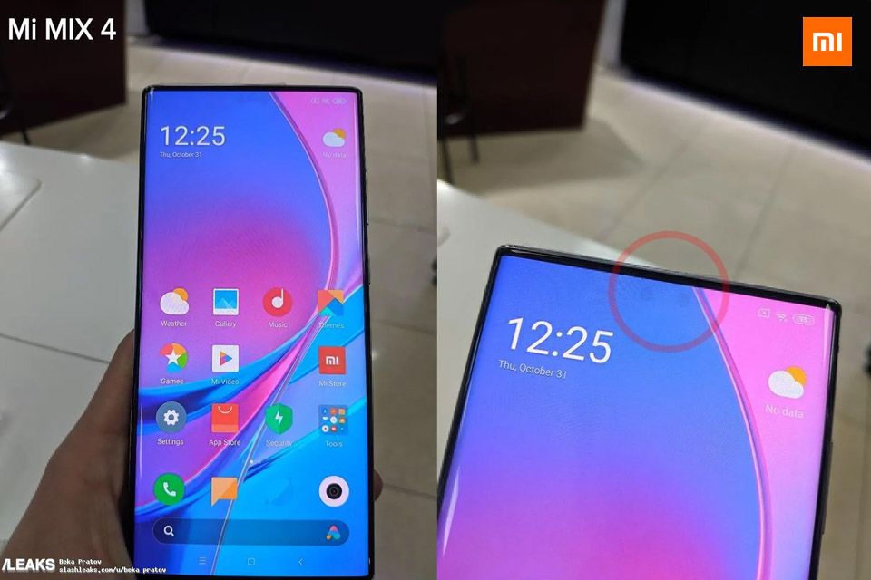 Xiaomi Mi MIX 4 hé lộ ảnh với camera selfie kép ẩn dưới màn hình tràn viền, chip Snapdragon 855+, Camera 108MP