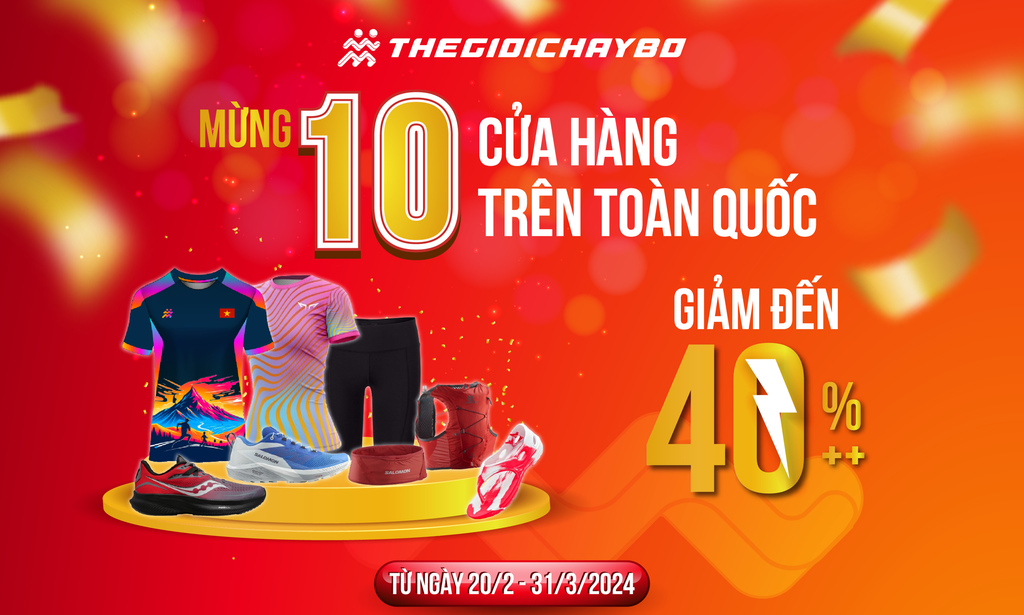 Tin Vui: Thế Giới Chạy Bộ Đạt 10 Cửa Hàng Trên Toàn Quốc