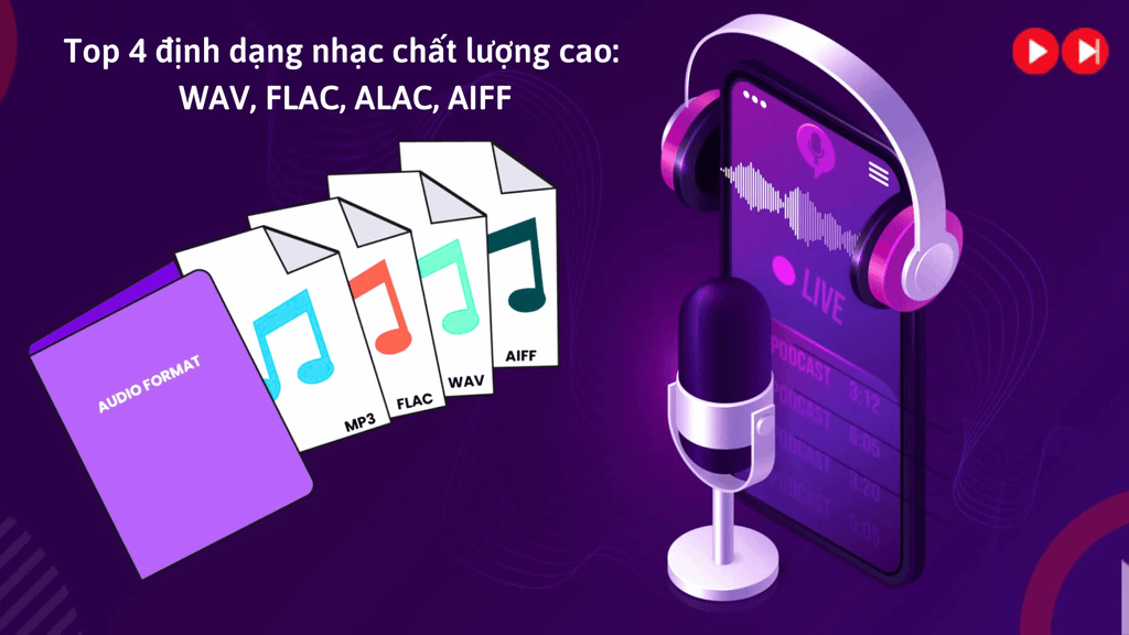 Top 4 định dạng nhạc chất lượng cao: WAV, FLAC, ALAC, AIFF