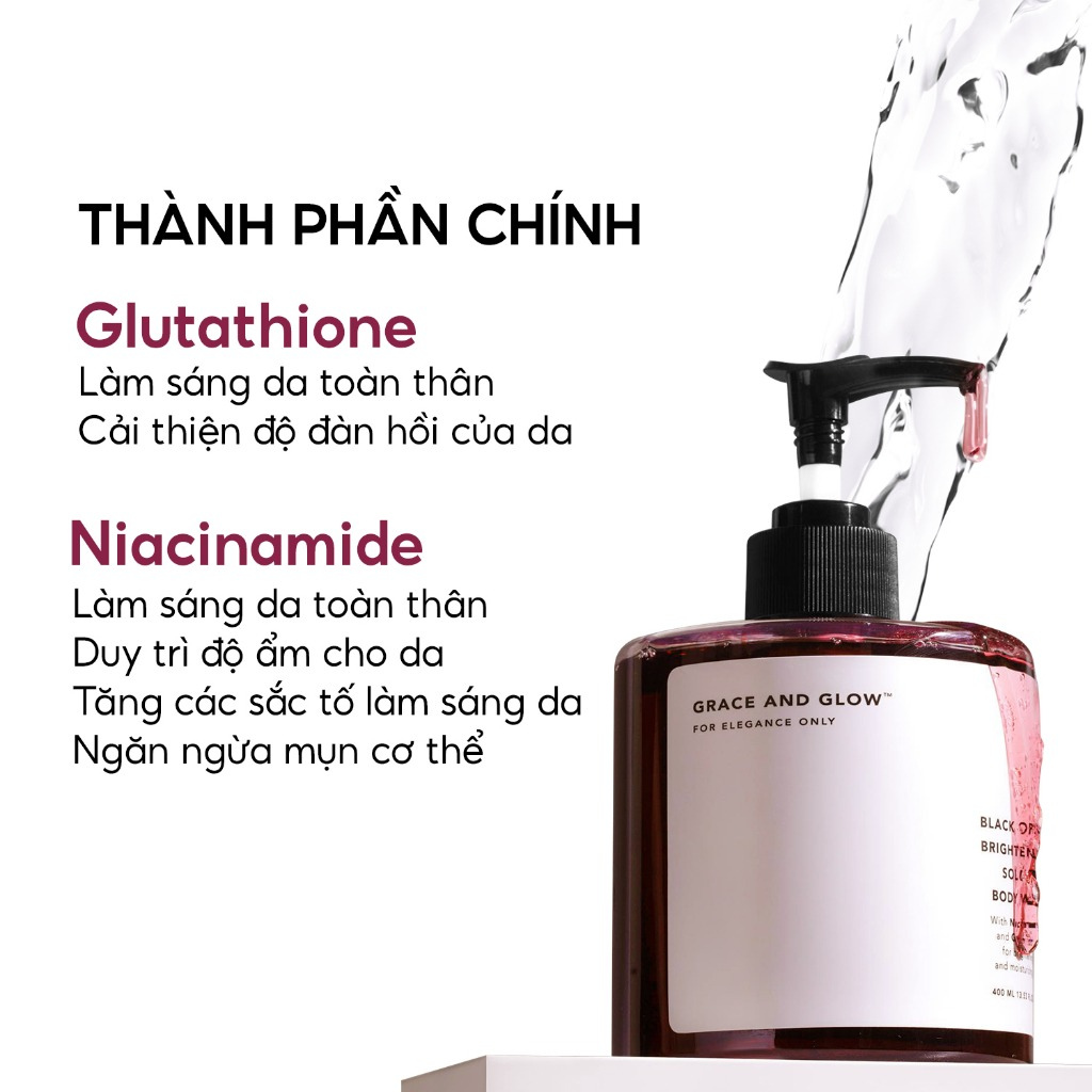 Grace and Glow Sữa tắm sáng da Black Opium Brightening Body Wash 400ml