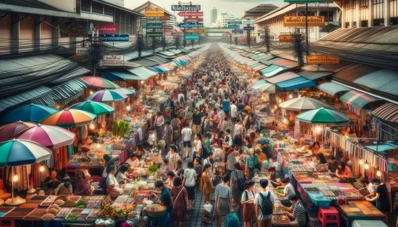 'Du hí' khu chợ cuối tuần Chatuchak cực sôi động ở Bangkok Thái Lan