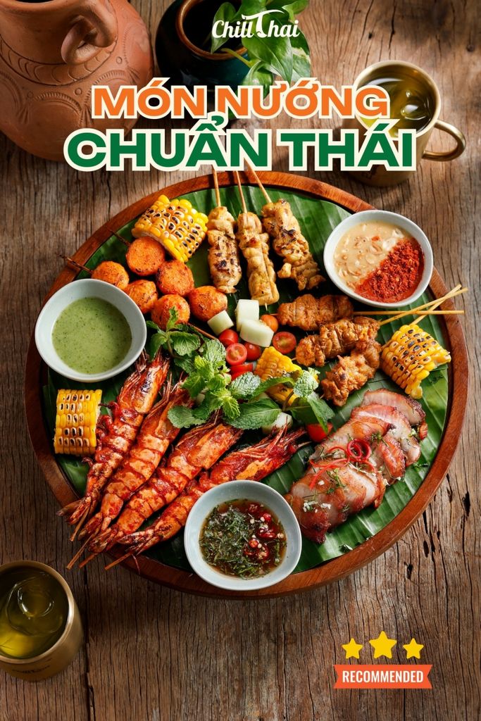 Khám phá hương vị đường phố Bangkok qua những món nướng tại ChillThai