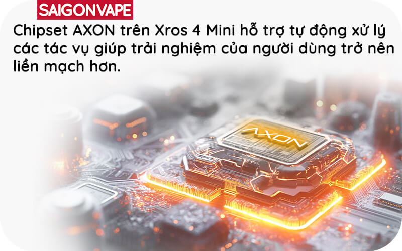 Chipset Axon ho tro xu ly tac vu nhanh chong cho XROS 4 Mini Pod Kit