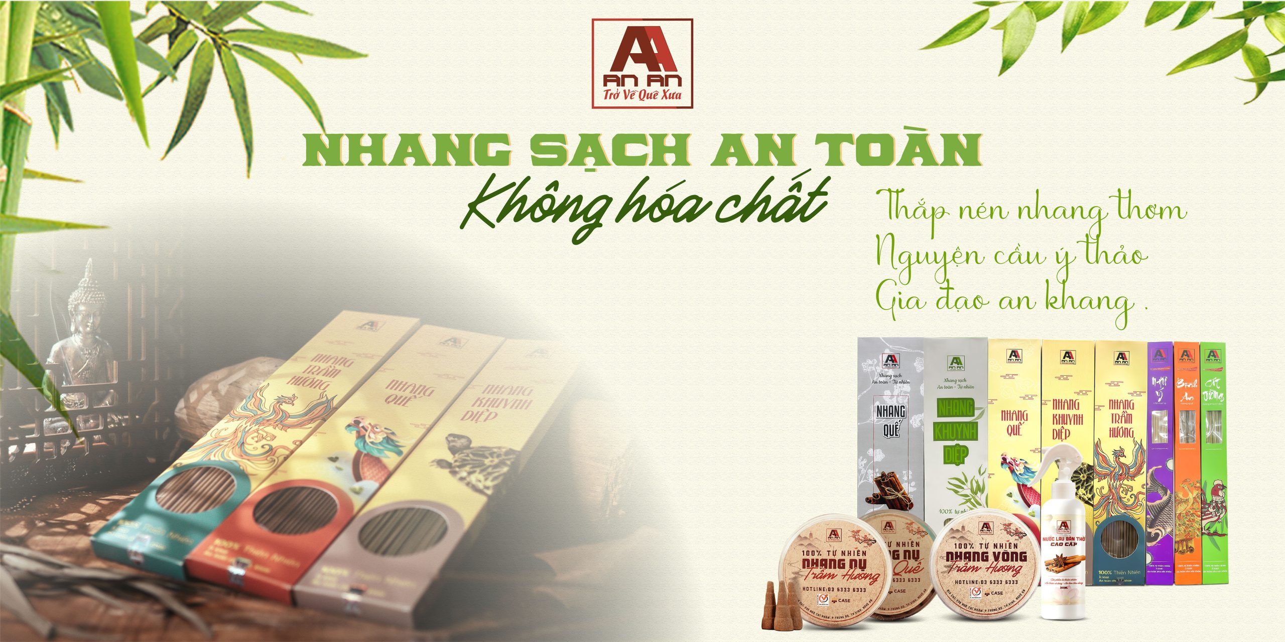 Nhang sạch số 1 Việt Nam – Nhang sạch Thảo Mộc An An