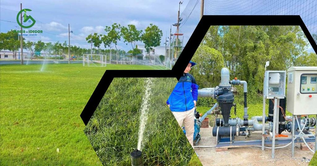 Hệ thống tưới tự động tưới sân bóng bằng vòi phun RPS75I-SS