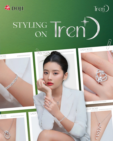 Trang sức kim cương TrenD Lady Boss gây ấn tượng với những viên kim cương tạo hình unround đầy cá tính