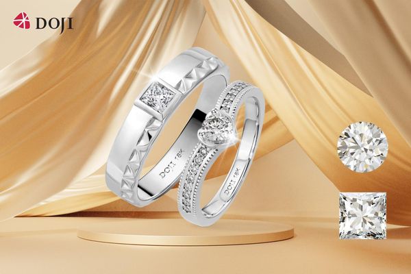 Kim cương vuông hay còn gọi là Princess Cut, là một trong những kiểu cắt kim cương phổ biến hiện nay