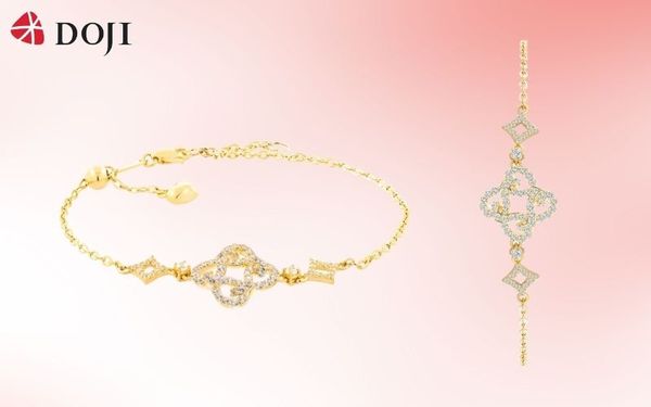 Với sắc vàng nổi bật, lắc tay sẽ phù hợp với những bạn có tone da trung bình và trắng sáng