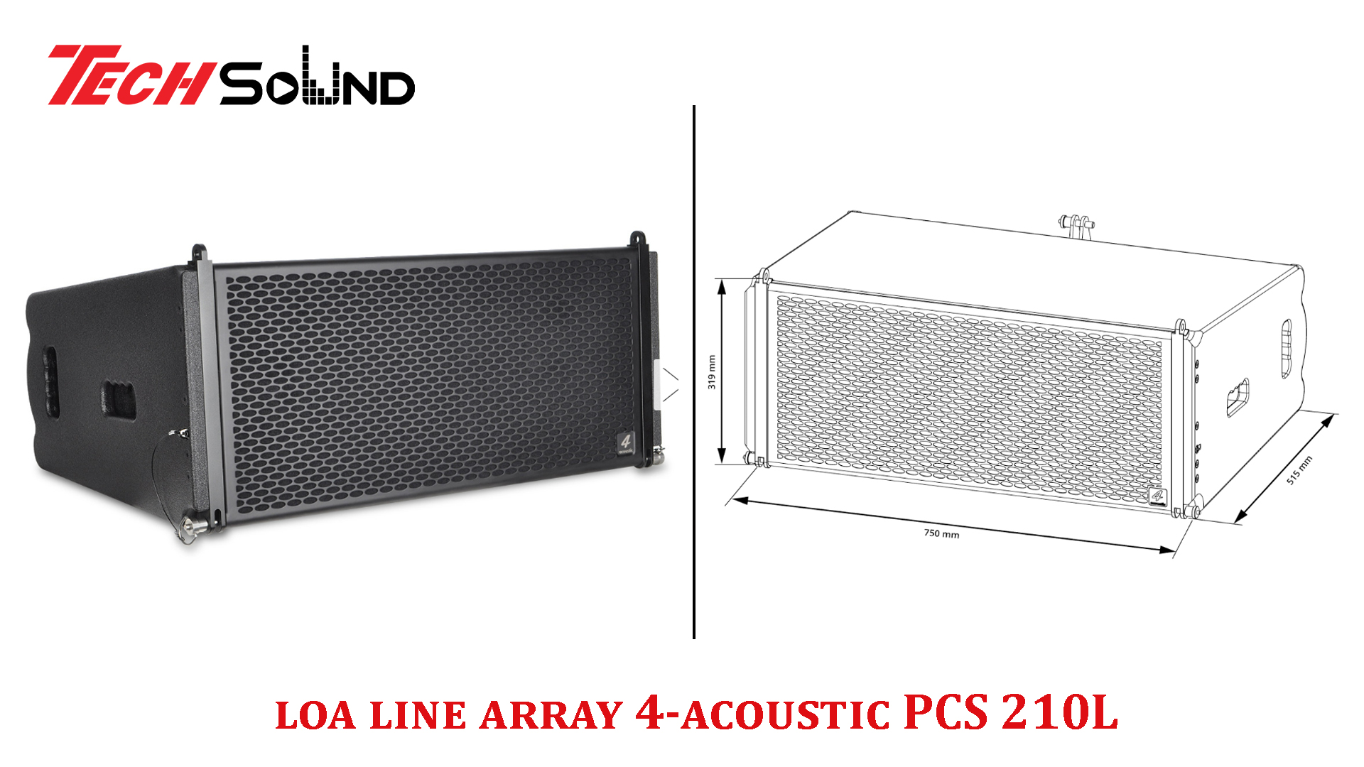 Loa line array 4-acoustic PCS 210L