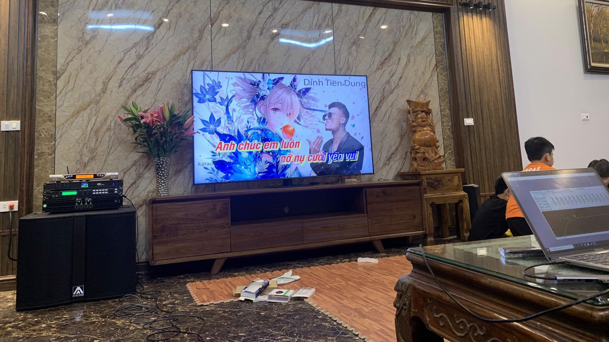 Thi công dàn loa karaoke gia đình Amate N12Pr tại Chương Mỹ, Hà Nội